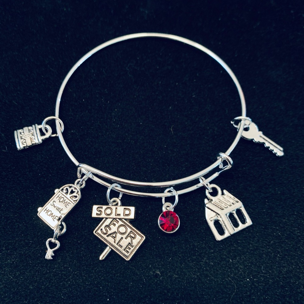 New Home/ Realtor themed bangle bracelet